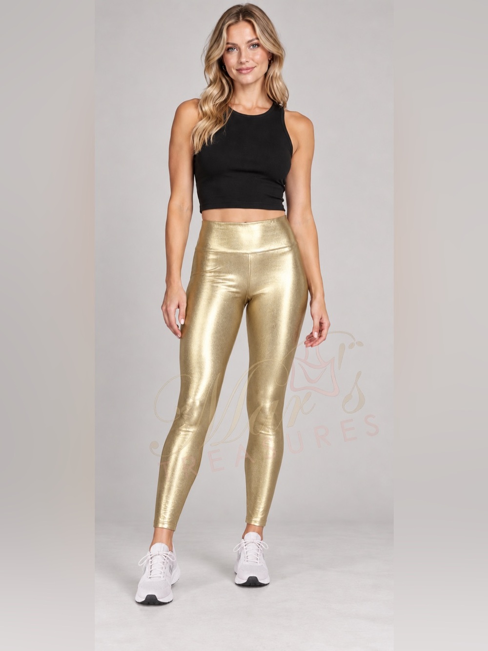 Heroine Sport Metallic Copper High-Waist Leggings Sz S